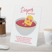 Schattige klein nugget meisje Baby shower luier ra Reclamebord Met Voetstuk (Insitu)