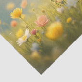 Schattige klein paaslam in een bloemenweide tissuepapier (Detail)