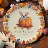 Schattige klein pompoen Baby shower feest Papieren Bordje