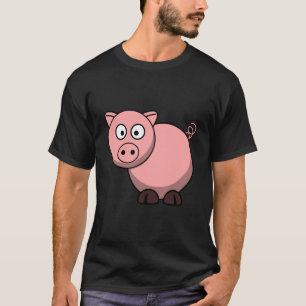 Schattige klein varken T-shirt Happy Pig Cartoon P