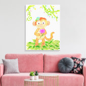 Schattige kleine aap canvas afdruk (Insitu (Woonkamer))