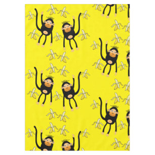 Schattige Kleine Aap En Bananen Tafelkleed