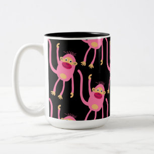 Schattige Kleine Aap  Tweekleurige Koffiemok