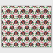 Schattige kleine afro kerst elf meisje cadeaupapier (Vlak)