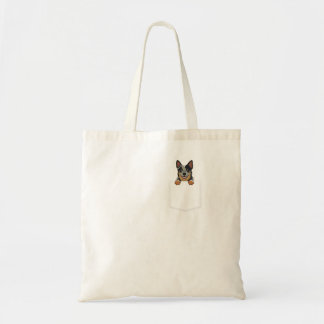 Schattige kleine Australische stierenhond in de po Tote Bag