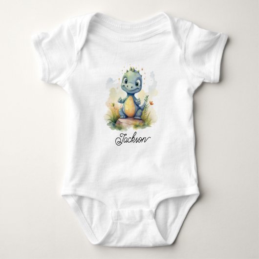 Schattige Kleine Baby Dinosaurus Romper (Voorkant)