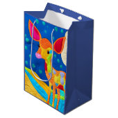 Schattige kleine Baby - Quilt-like design Medium Cadeauzakje (Voorkant Gekanteld)