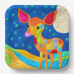 Schattige kleine Baby - Quilt-like design Papieren Bordje