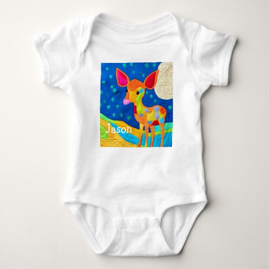 Schattige kleine Baby - Quilt-like design Romper (Voorkant)