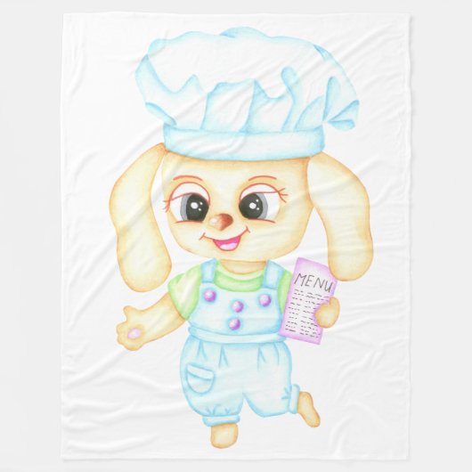 Schattige kleine bakker fleece deken (Voorkant)