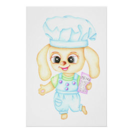Schattige kleine bakker perfect poster