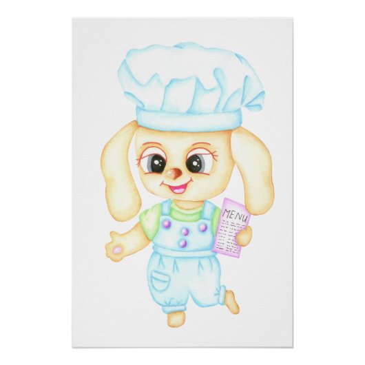 Schattige kleine bakker perfect poster (Voorkant)