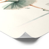 Schattige Kleine Ballerina Ballet Dans Aquarel Poster (Hoek)