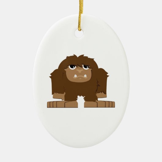 Schattige kleine Bigfoot Keramisch Ornament (Voorkant)