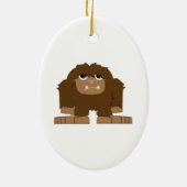 Schattige kleine Bigfoot Keramisch Ornament (Achterkant)