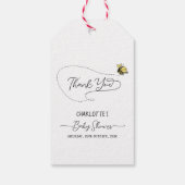 Schattige Kleine Bij Baby Shower Cadeaulabel (Achterkant)