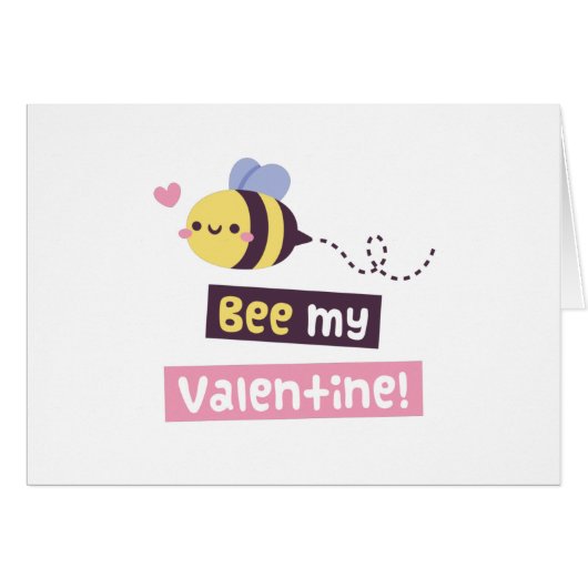 Schattige Kleine Bij, Bij Mijn Valentijnsdag Puns  (Voorkant Horizontaal)
