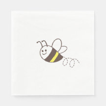 Schattige Kleine Bij Vliegende Witte Baby Shower