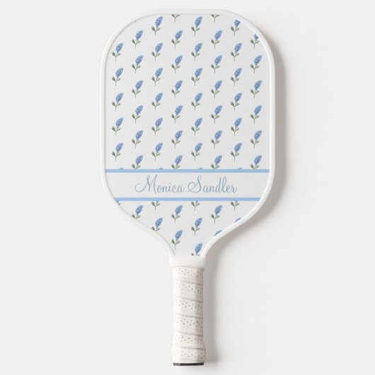 Schattige Kleine Bluebonnets Bloemen Dames Girly Pickleball Paddle (Voorkant)