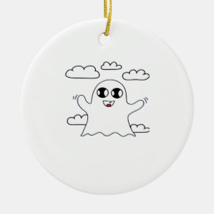 Schattige Kleine Boo Creatieve Stijl Keramisch Ornament
