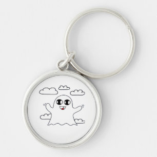 Schattige Kleine Boo Creatieve Stijl Sleutelhanger