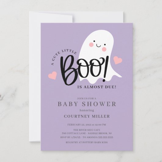 Schattige kleine boo is bijna te wijten aan Baby s Kaart (Voorkant)