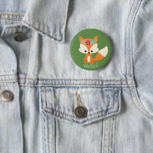 Schattige Kleine Bosvos Ronde Button 5,7 Cm