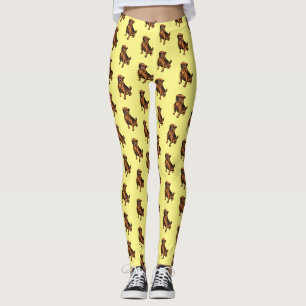 Schattige Kleine Bruine Chihuahua Hond Huisdier Bl Leggings
