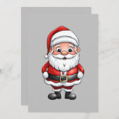 Schattige kleine cartoon Kerstman Feestdagenkaart (Voorkant / Achterkant)