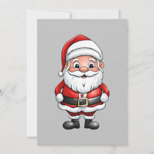 Schattige kleine cartoon Kerstman Feestdagenkaart