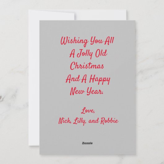 Schattige Kleine Cartoon Santa Feestdagenkaart (Achterkant)