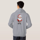 Schattige Kleine Cartoon Santa Hoodie (Achterkant volledig)