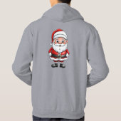 Schattige Kleine Cartoon Santa Hoodie (Achterkant)