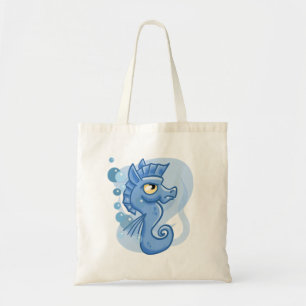 Schattige kleine cartoon zeepaardje tote bag