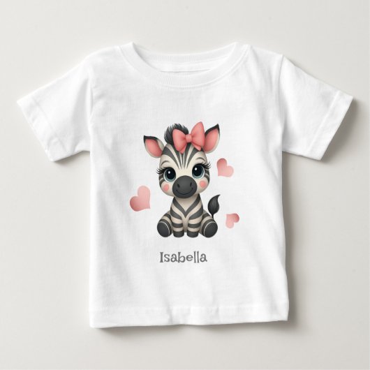 Schattige kleine cartoonzebra  (Voorkant)