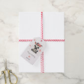 Schattige kleine cartoonzebra cadeaulabel (Met Touw)
