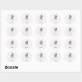 Schattige kleine cartoonzebra ronde sticker (Vel)