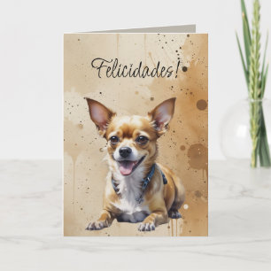 Schattige Kleine Chihuahua, Felicidades! Aangepast Kaart