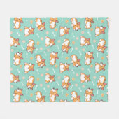Schattige Kleine Corgi's Fleece Deken (Voorkant (Horizontaal))