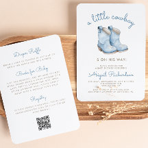 Schattige Kleine Cowboy Blau Jongen Baby Borrel