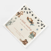 Schattige kleine cowboy is op weg jongen baby show servet (Hoek)