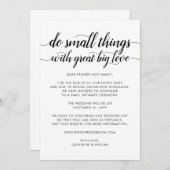 Schattige Kleine Dingen Grote Grote Liefde Klein H Aankondiging (Voorkant / Achterkant)