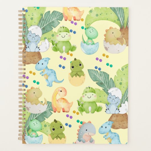 Schattige Kleine Dino Planner (Voorkant)