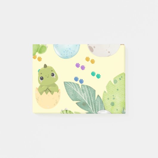 Schattige Kleine Dino Post-it® Notes (Voorkant)