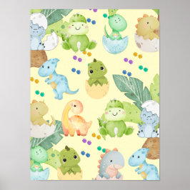Schattige Kleine Dino Poster