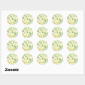 Schattige Kleine Dino Ronde Sticker (Vel)