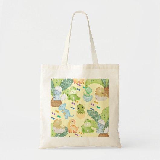 Schattige Kleine Dino Tote Bag (Voorkant)