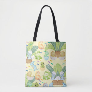 Schattige Kleine Dino Tote Bag