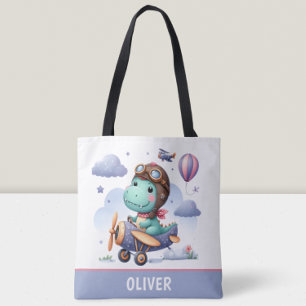 Schattige Kleine Dinosaurische Paarse Vliegende Vl Tote Bag