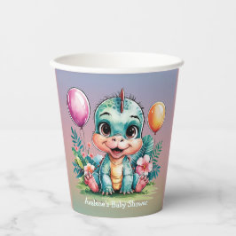 Schattige kleine dinosaurus Baby shower papieren b Papieren Bekers